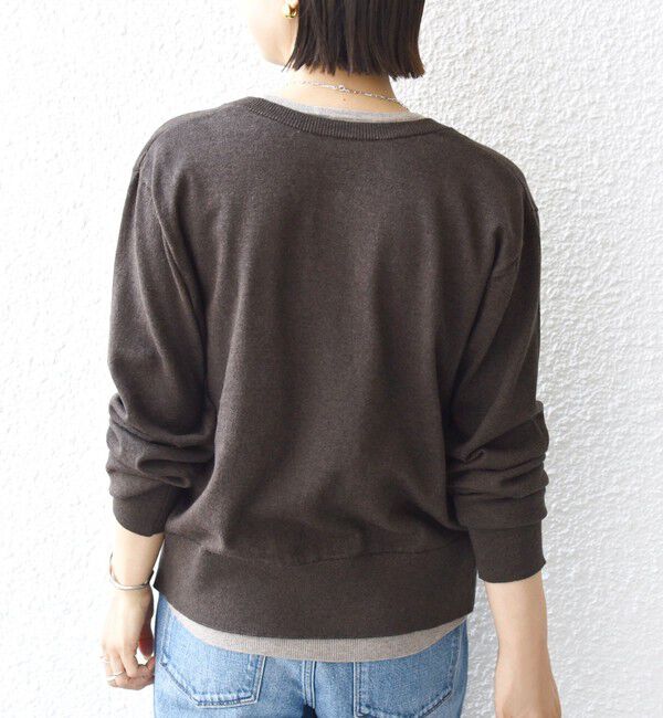 SHIPS for women「【WEB限定】〈手洗い可能〉レイヤード 2WAY 配色 カーディガン」|カーディガン|