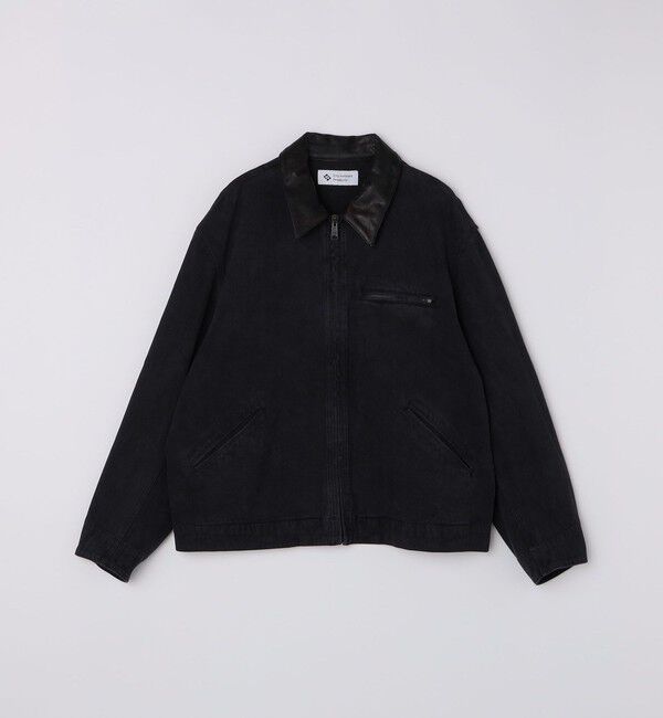 SHIPS「City Ambient Products:〈洗濯機可能〉ウォッシュ ダック ジップ ワーク ジャケット」|ブルゾン・スタジャン|ブラック