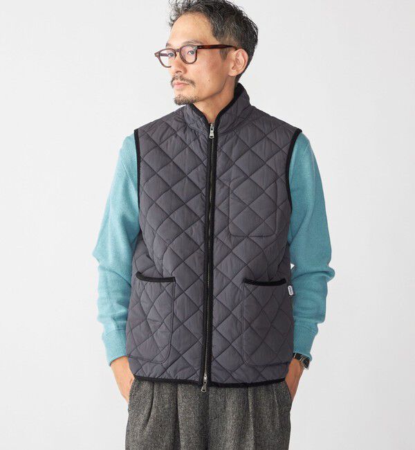 SHIPS「SHIPS:〈手洗い可能〉NETPLUS(R) キルティング スタンド ベスト」|ダウンベスト・ベスト|