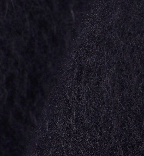 SHIPS for women「フォックス ブレンド ノーカラー ニット コート」|ノーカラーコート|