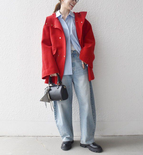 SHIPS any「SHIPS any: リバー フーデッド Aライン ミドル コート」|その他|