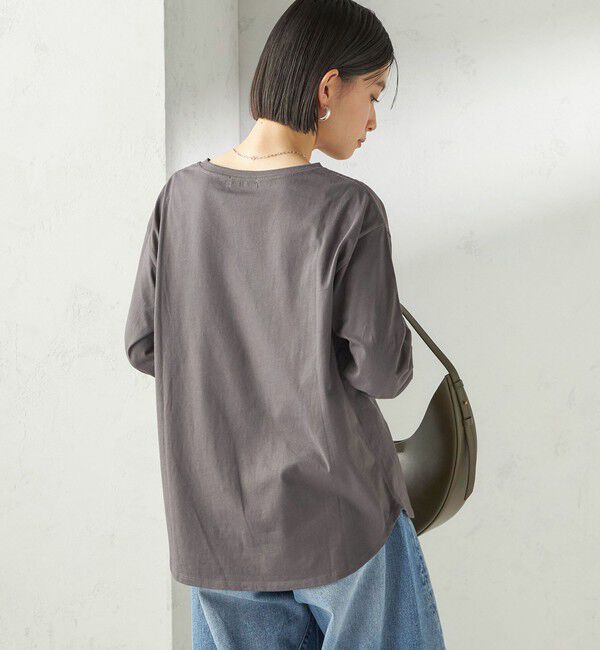 SHIPS for women「〈洗濯機可能〉オーガニックコットン ロング スリーブ TEE」|Tシャツ・カットソー|