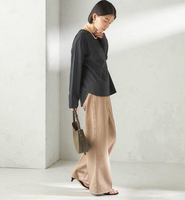 SHIPS for women「〈洗濯機可能〉オーガニックコットン ロング スリーブ TEE」|Tシャツ・カットソー|