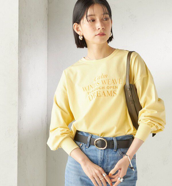 SHIPS for women「【SHIPS別注】81BRANCA: プリント ロングスリーブ TEE」|Tシャツ・カットソー|クリアイエロー