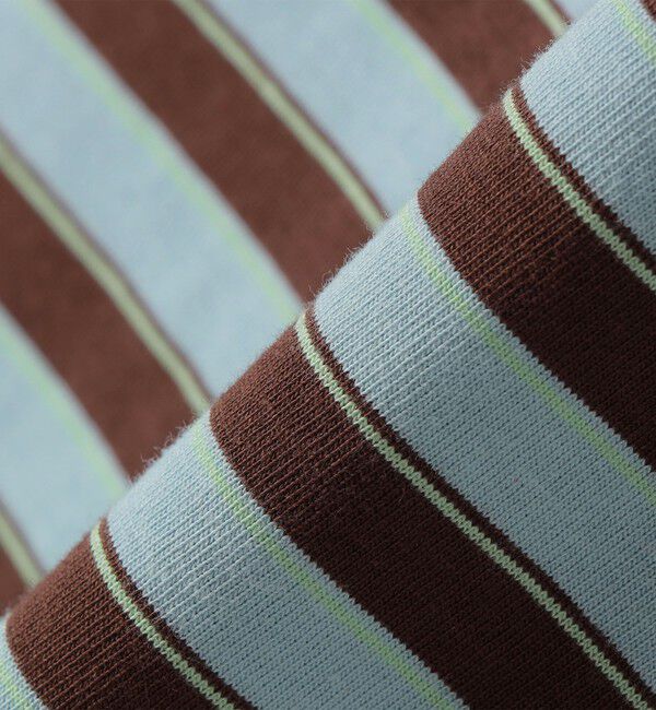 SHIPS for women「《予約》【WEB限定】マルチ ボーダー フレンチスリーブ プルオーバー」|Tシャツ・カットソー|