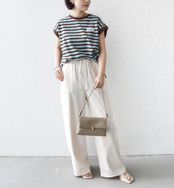 SHIPS for women「《予約》【WEB限定】マルチ ボーダー フレンチスリーブ プルオーバー」|Tシャツ・カットソー|