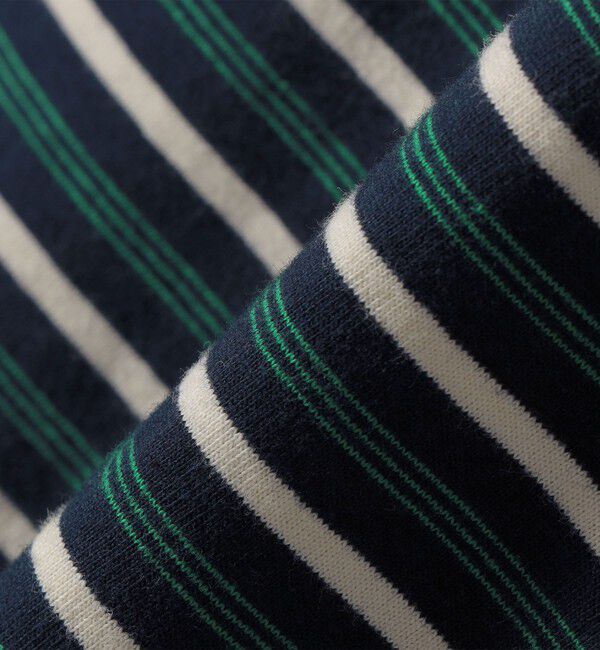 SHIPS for women「《予約》【WEB限定】マルチ ボーダー フレンチスリーブ プルオーバー」|Tシャツ・カットソー|