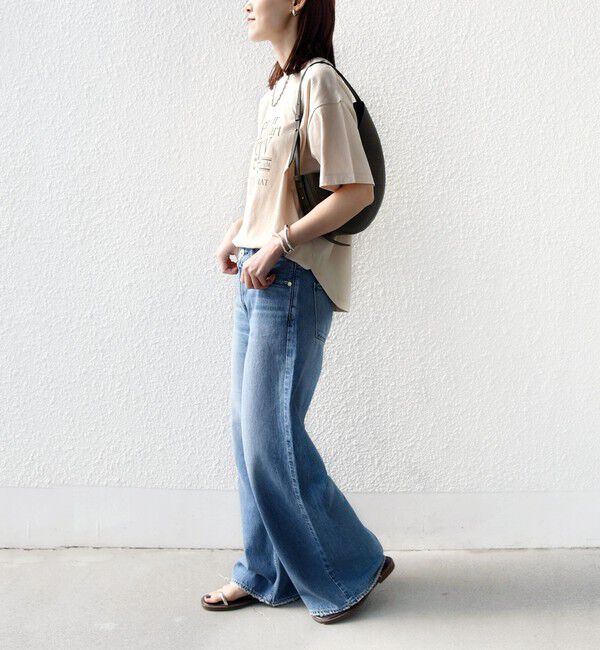 SHIPS for women「【SHIPS別注】81BRANCA: 5分袖 ロゴ TEE」|Tシャツ・カットソー|