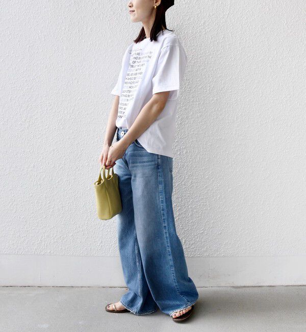 SHIPS for women「【WEB限定】バック タック ショート スリーブ ロゴ プリント TEE」|Tシャツ・カットソー|