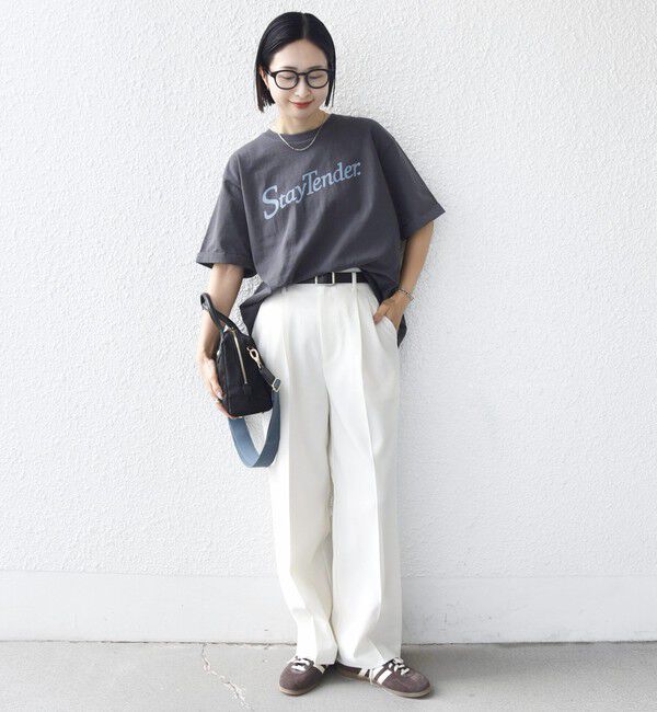 SHIPS for women「【WEB限定】バック タック ショート スリーブ ロゴ プリント TEE」|Tシャツ・カットソー|