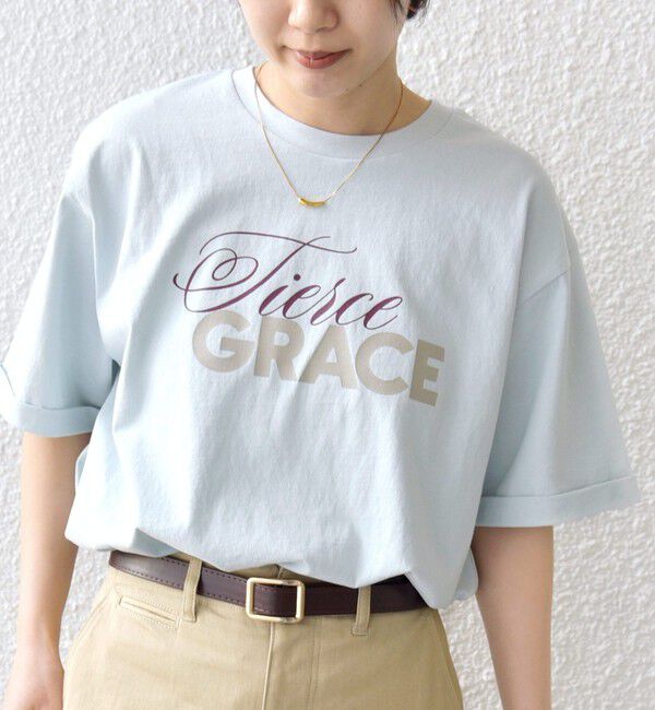 SHIPS for women「【WEB限定】バック タック ショート スリーブ ロゴ プリント TEE」|Tシャツ・カットソー|