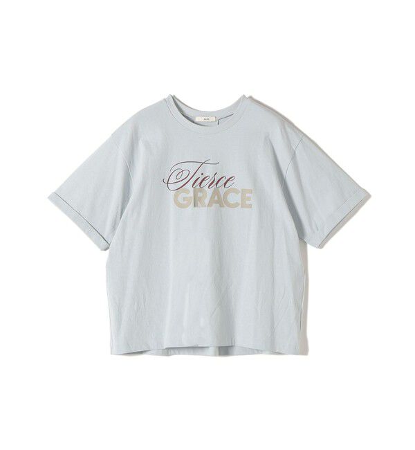 SHIPS for women「【WEB限定】バック タック ショート スリーブ ロゴ プリント TEE」|Tシャツ・カットソー|