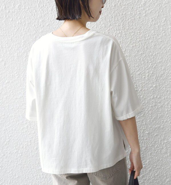 SHIPS for women「【WEB限定】オーガニック コットン 5分袖 フォト TEE」|Tシャツ・カットソー|