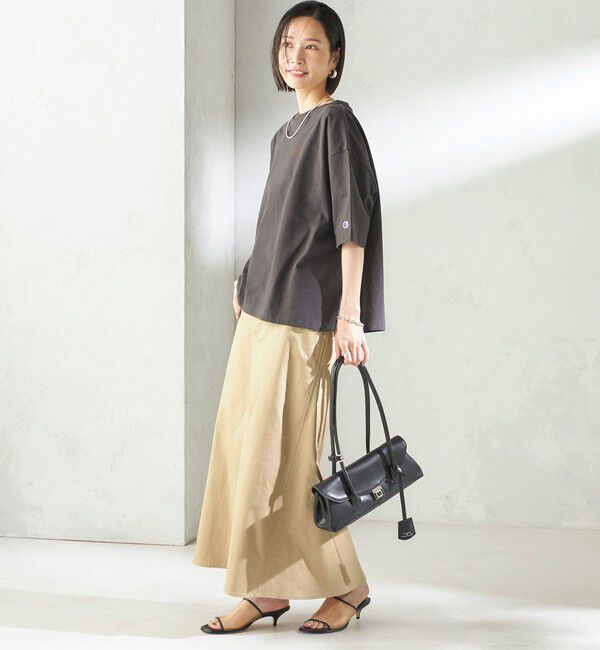 SHIPS for women「《予約》【一部WEB限定/ SHIPS別注】Champion: 5分袖 ロゴ プリント TEE」|Tシャツ・カットソー|