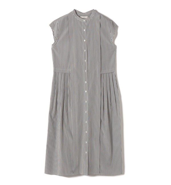 SHIPS for women「《予約》【WEB限定】〈手洗い可能〉ストライプ サイド タック ワンピース」|ワンピース|