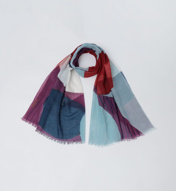 SHIPS「MARCEL LASSANCE: COTTON PRINT STOLE」|ストール|レッド