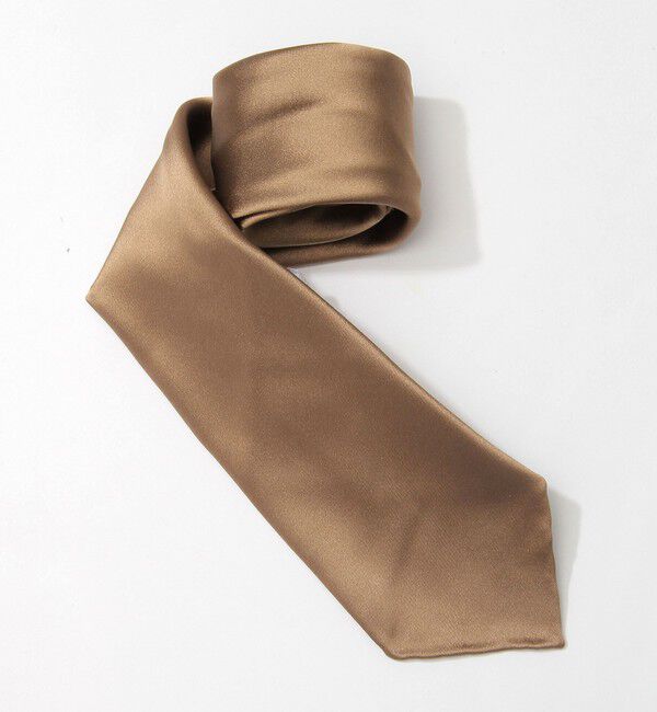 TOMORROWLAND GOODS「TOMORROWLAND シルク ソリッドタイ」|ネクタイ・蝶ネクタイ|キャメル