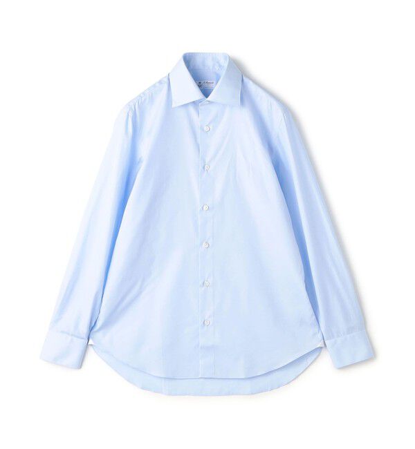 TOMORROWLAND BUYING WEAR「ERRICO FORMICOLA コットンサテン セミワイドカラー ドレスシャツ」|シャツ・ブラウス|63 ライトブルー