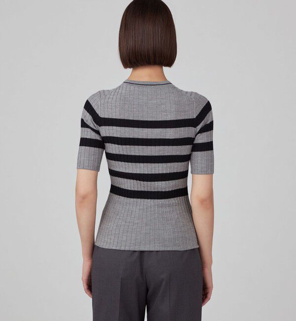 TOMORROWLAND collection「カシミヤシルクリブ ハーフスリーブプルオーバー」|ニット・セーター|