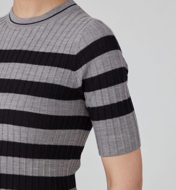 TOMORROWLAND collection「カシミヤシルクリブ ハーフスリーブプルオーバー」|ニット・セーター|