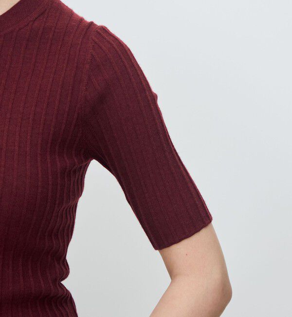 TOMORROWLAND collection「カシミヤシルクリブ ハーフスリーブプルオーバー」|ニット・セーター|