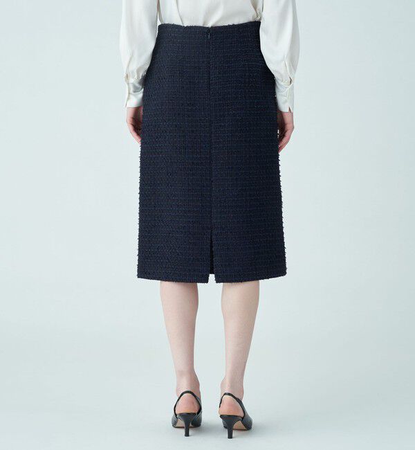 Ballsey「ミックスヤーンツイード Iラインスカート」|タイト|