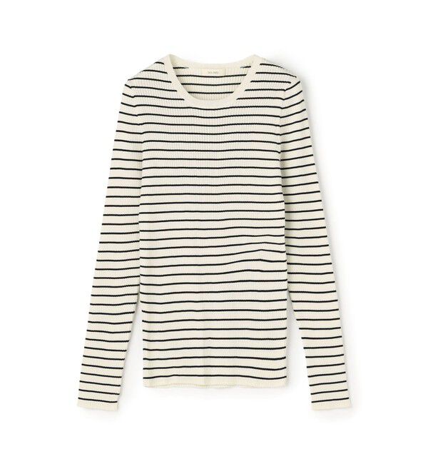 DES PRES「コットンアセテートリブ クルーネックプルオーバー」|ニット・セーター|14 ホワイト系