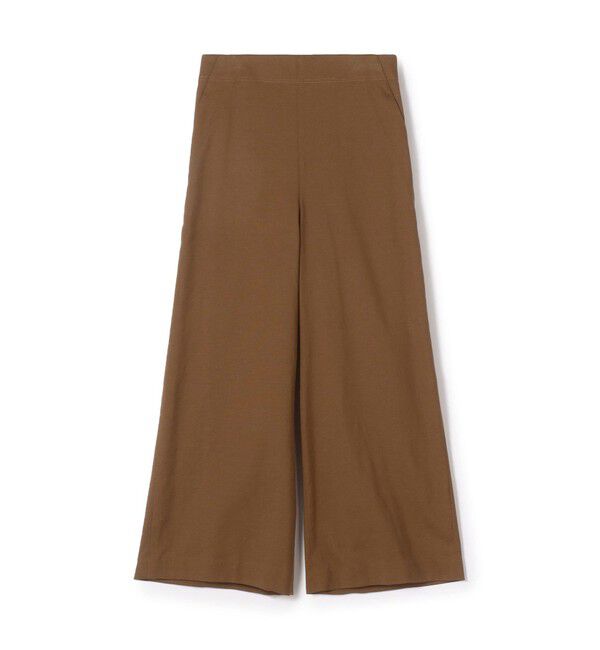 MACPHEE「コットンレーヨンストレッチ セミワイドクロップドパンツ」|その他|47 ブラウン