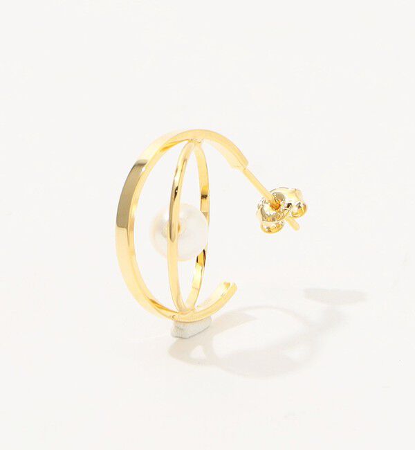 TOMORROWLAND GOODS「【別注】januka ダブルフープ パールピアス」|ピアス|