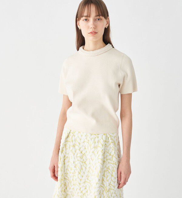 Ballsey「パールコンビ パディットカラープルオーバー」|ニット・セーター|