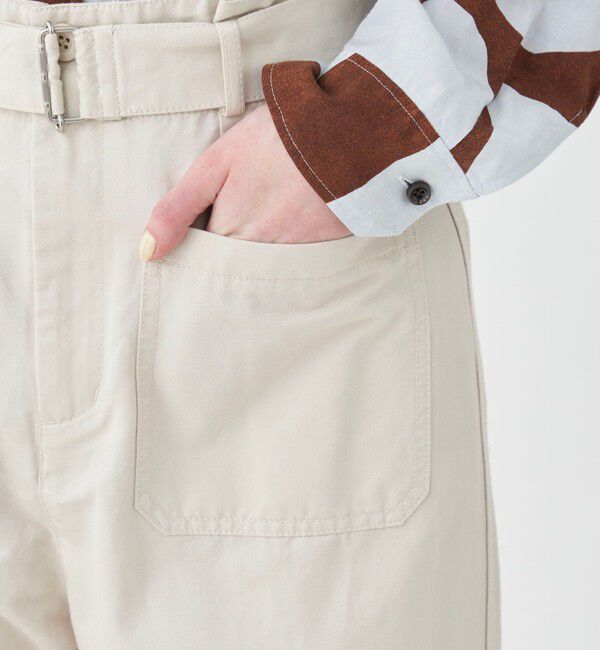 MACPHEE「コットンリネンカルゼ ベルテッドパンツ」|その他|