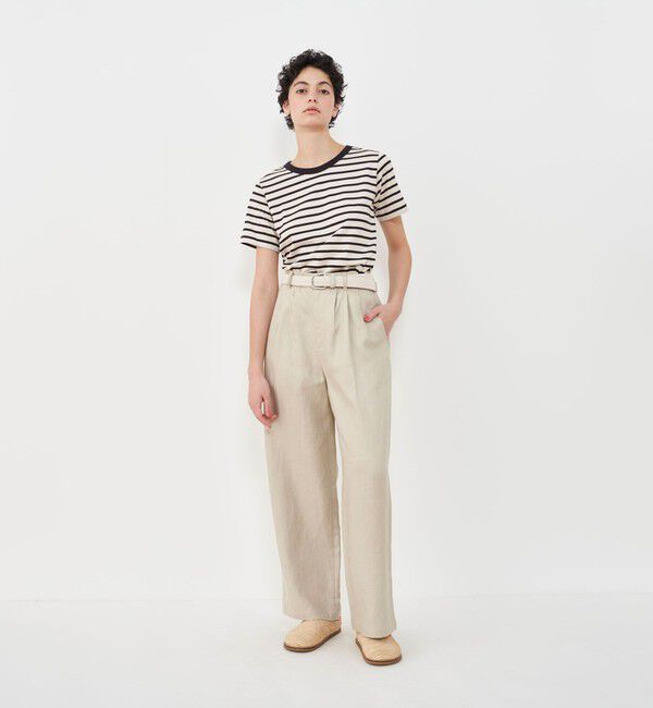 GALERIE VIE「ファインコットンボーダー クルーネックTシャツ」|Tシャツ・カットソー|