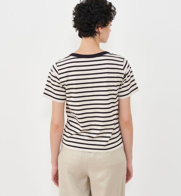 GALERIE VIE「ファインコットンボーダー クルーネックTシャツ」|Tシャツ・カットソー|