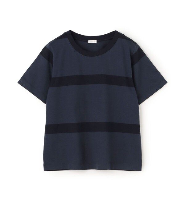GALERIE VIE「ファインコットンボーダー クルーネックTシャツ」|Tシャツ・カットソー|68 ネイビー系
