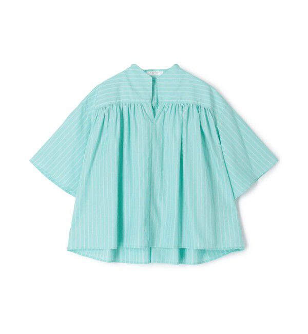 MACPHEE「コットンブロード ギャザーブラウス」|シャツ・ブラウス|52 ライトグリーン系