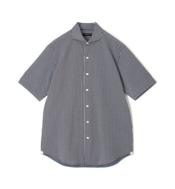 TOMORROWLAND MENS「36ゲージコットンポリエステルニット カッターウェイシャツ」|シャツ・ブラウス|68 ネイビー系