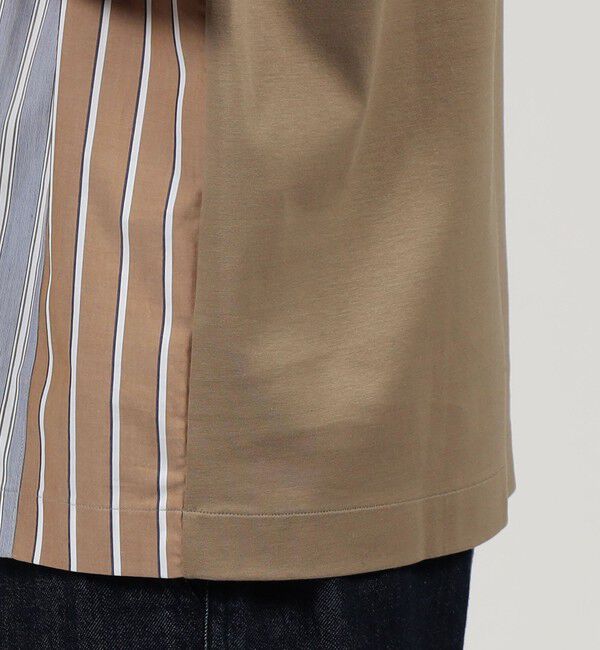 TOMORROWLAND MENS「コットン ストライプ デザインTシャツ」|Tシャツ・カットソー|