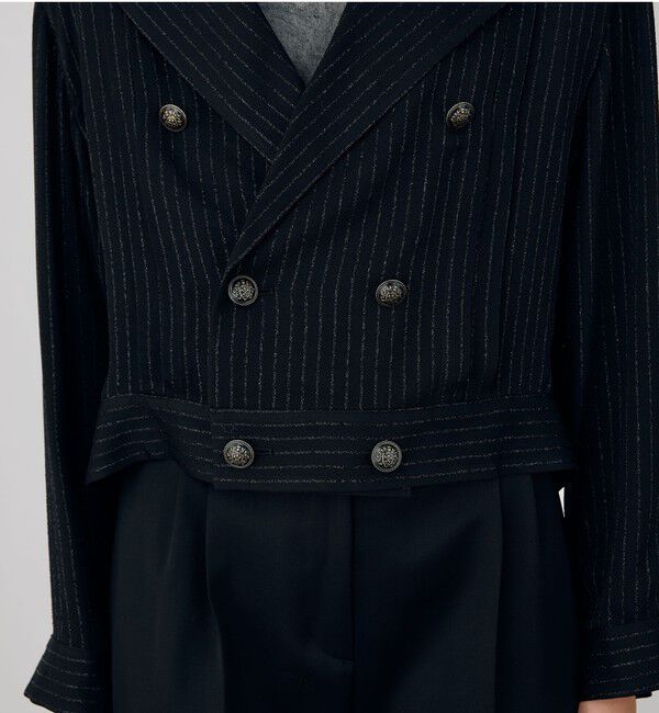 DES PRES「グリッターストライプ ショートブルゾン」|ブルゾン・スタジャン|