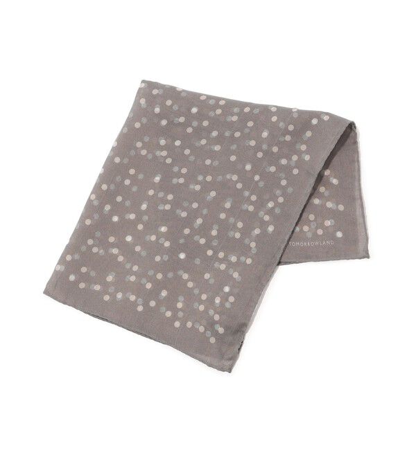 TOMORROWLAND GOODS「TOMORROWLAND MADE IN ITALY シルク ランダムドット スカーフ」|バンダナ・スカーフ|46 グレー系