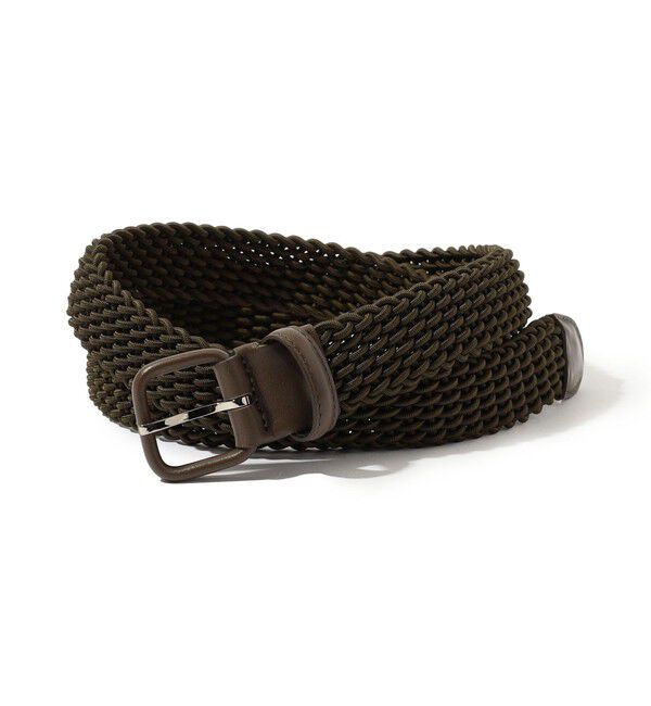 TOMORROWLAND GOODS「Maison Boinet 革巻き メッシュベルト」|ベルト|57 カーキ