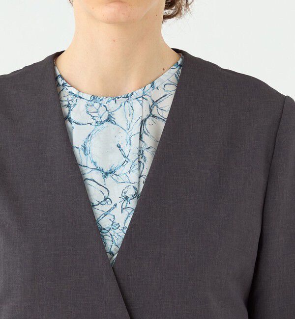 TOMORROWLAND collection「エクストラファインポリエステルトロピカル Vカラージャケット」|ノーカラージャケット|