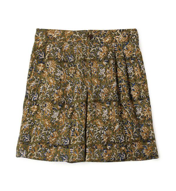 TOMORROWLAND MENS「バティックプリント バックベルト ショートパンツ」|その他|56 カーキ系