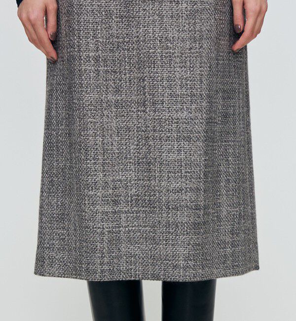 TOMORROWLAND collection「ロービングツイード セミタイトスカート」|タイト|