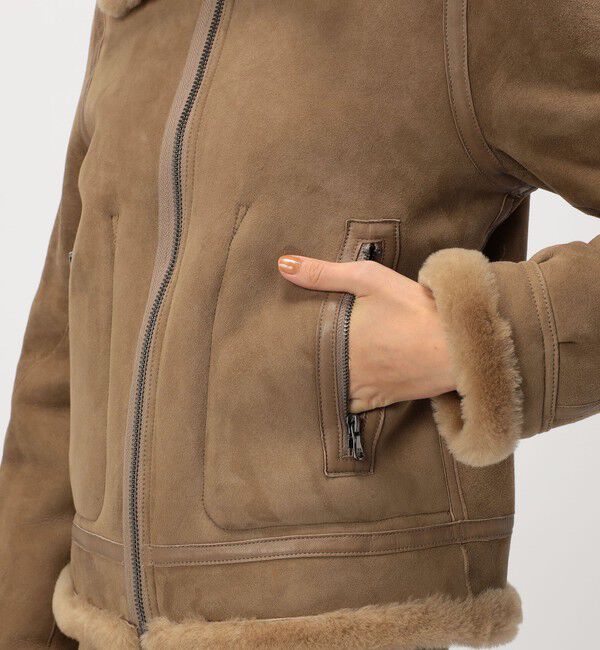 BACCA「ラムレザー ムートンジャケット」|ブルゾン・スタジャン|