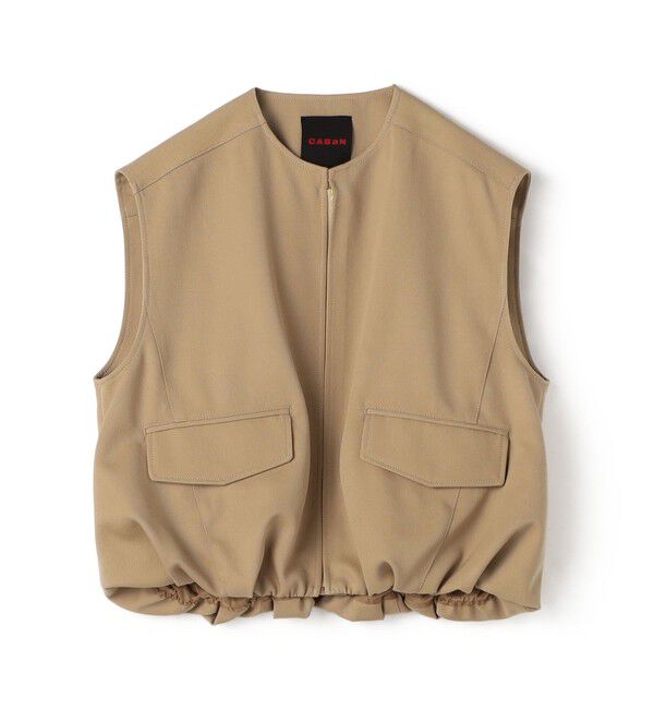 CABaN「ウールギャバジン バルーンジレ」|ベスト・ジレ|43 ベージュ