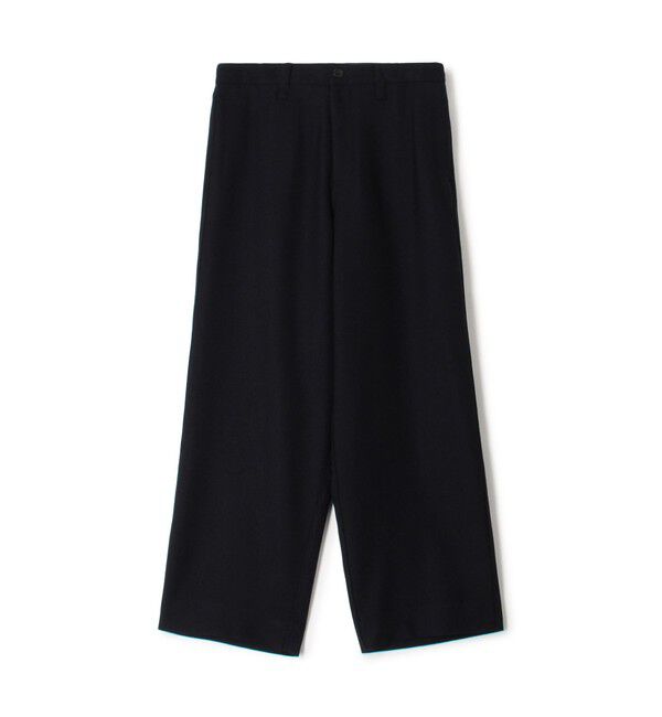 TOMORROWLAND MENS「ウールギャバジン ノープリーツバレルパンツ」|スラックス|69 ネイビー