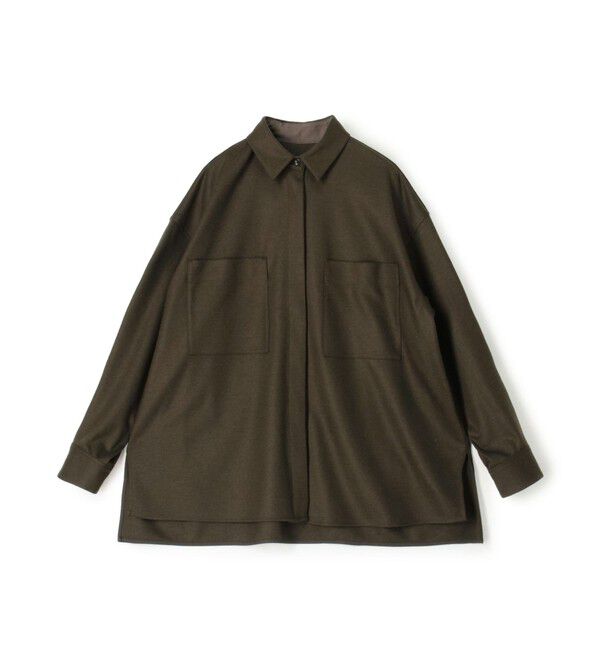 Ballsey「ウールスムース ビッグシャツ」|シャツ・ブラウス|59 カーキ