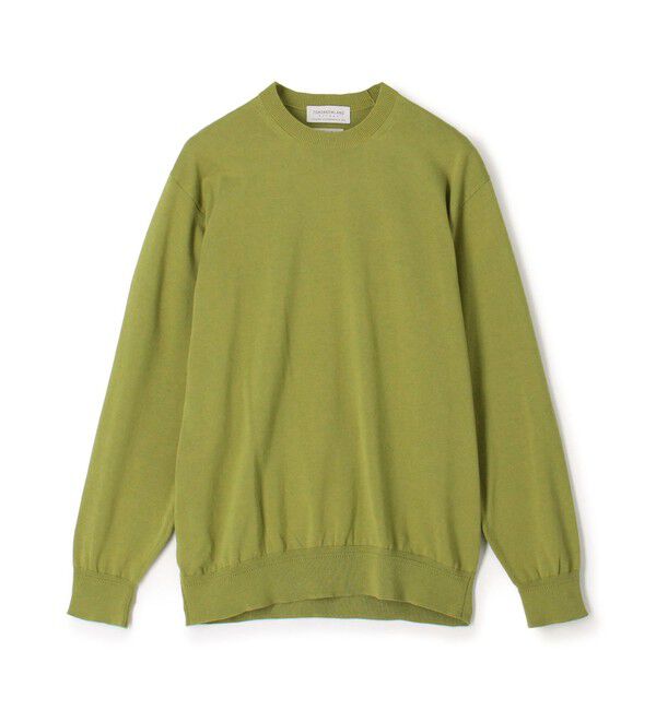 TOMORROWLAND MENS「TOMORROWLAND tricot ギザコットン クルーネックプルオーバーニット」|ニット・セーター|53 ライトグリーン