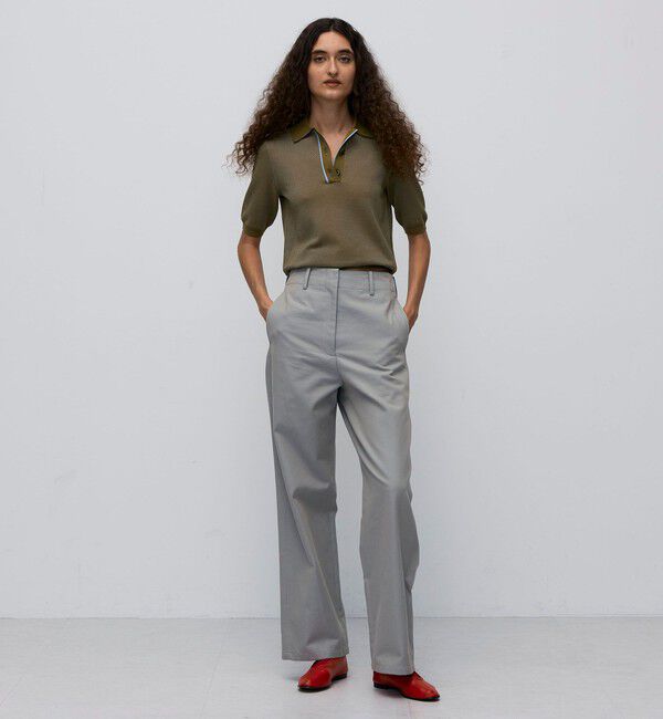 BACCA「ダブルカラーピケ ミニポロカラーハーフスリーブ」|ポロシャツ|