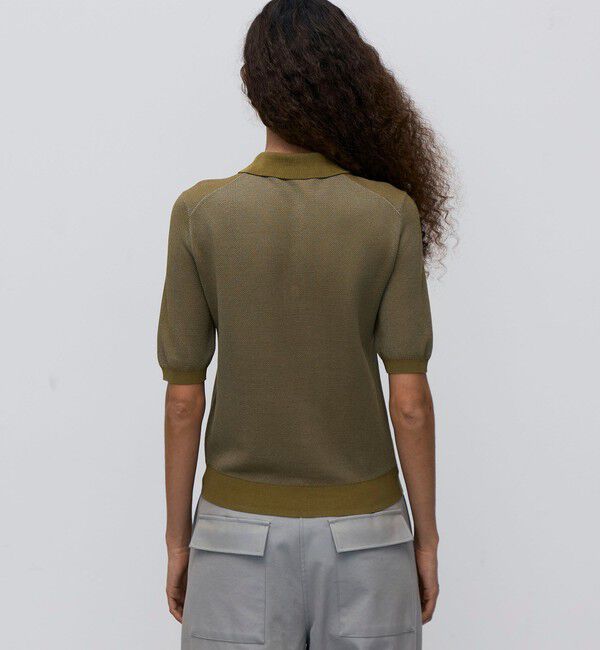 BACCA「ダブルカラーピケ ミニポロカラーハーフスリーブ」|ポロシャツ|